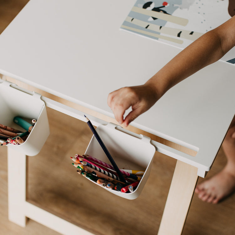 Duck Woodworks. Αισθητηριακό τραπέζι Montessori - λευκό
