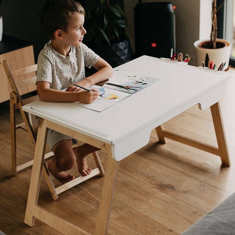 Duck Woodworks. Αισθητηριακό τραπέζι Montessori - λευκό