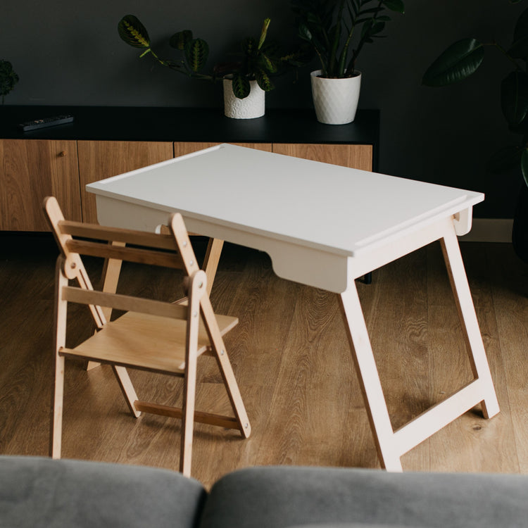 Duck Woodworks. Αισθητηριακό τραπέζι Montessori - λευκό
