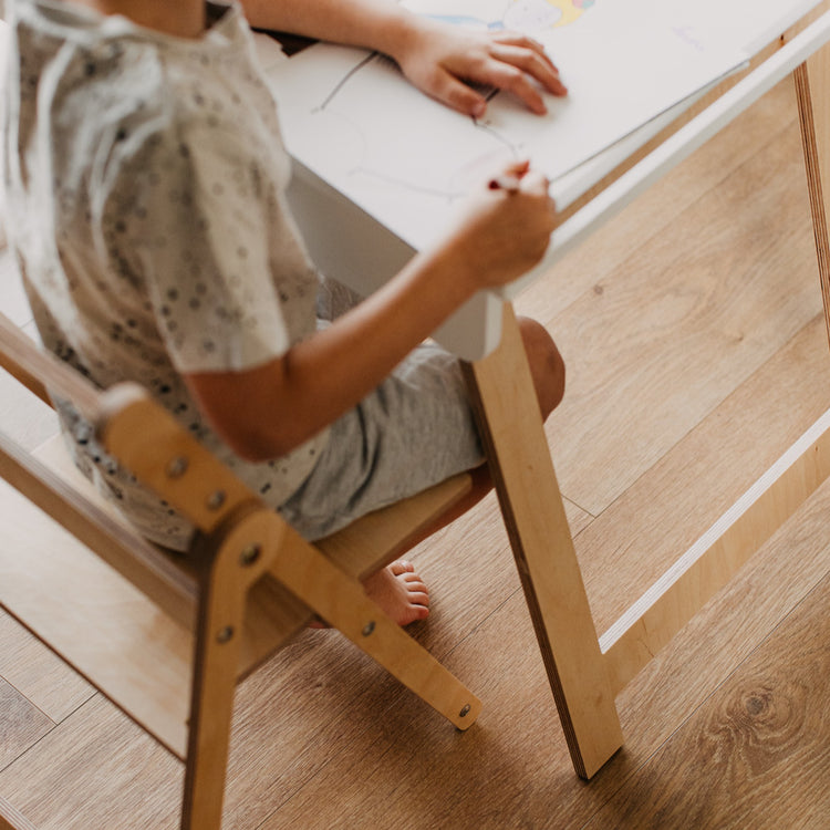 Duck Woodworks. Αισθητηριακό τραπέζι Montessori - λευκό