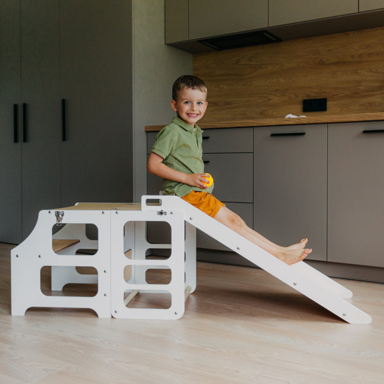 Duck Woodworks. Slide for kitchen tower white