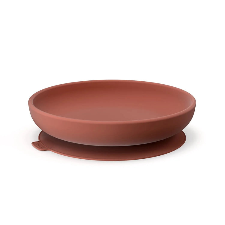 EKOBO. Silicone Suction Plate - Terracotta