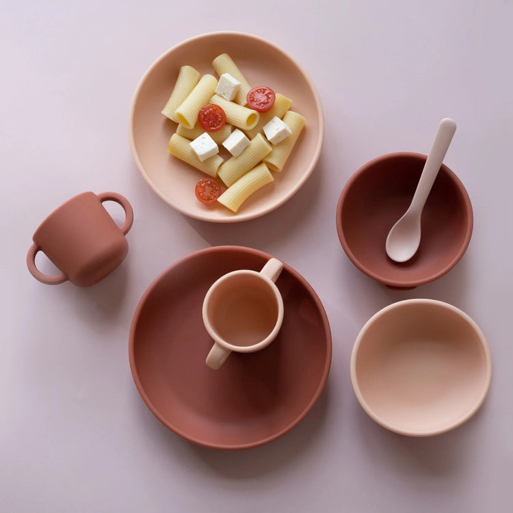 EKOBO. Silicone Suction Plate - Terracotta