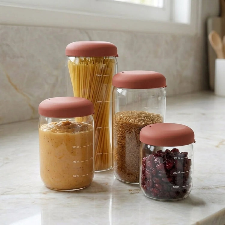 EKOBO. Γυάλινο δοχείο αποθήκευσης 350ml - Terracotta