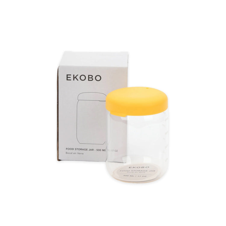 EKOBO. Pronto Food Storage Jar in Borosilicate Glass 500ml - Mimosa
