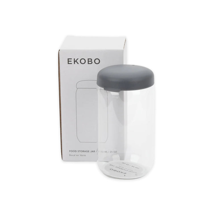 EKOBO. Pronto Food Storage Jar in Borosilicate Glass 750 ml - Storm