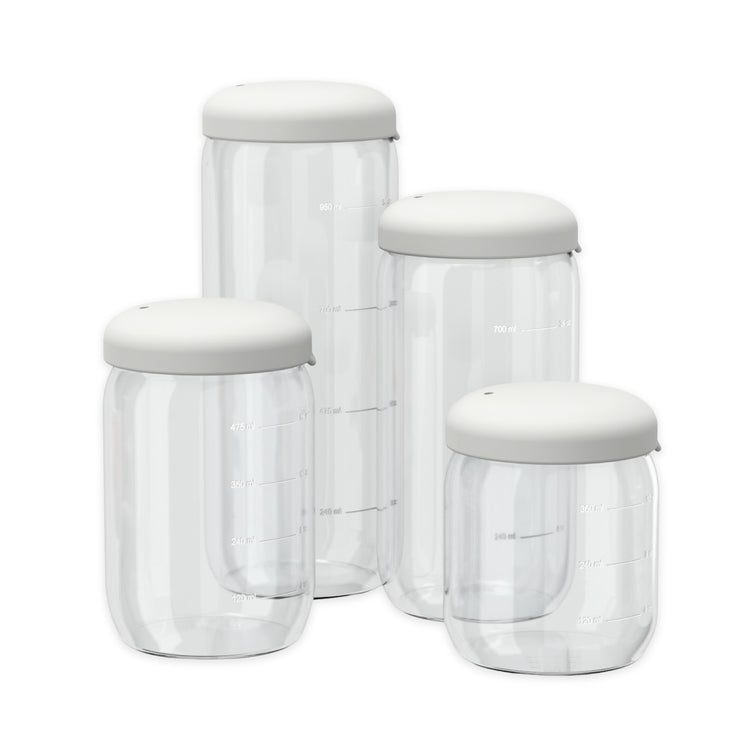 EKOBO. Pronto Food Storage Jar in Borosilicate Glass 1000ml - Cloud