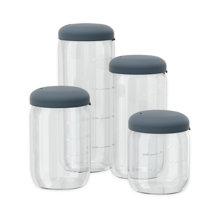 EKOBO. Pronto Food Storage Jar in Borosilicate Glass 1000ml - Storm