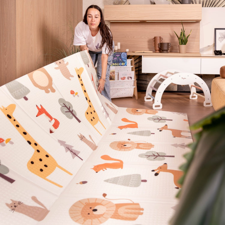 FAMILY NATION. Πτυσσόμενο Χαλάκι Δραστηριοτήτων Montessori 2 σε 1 - Animal Friends