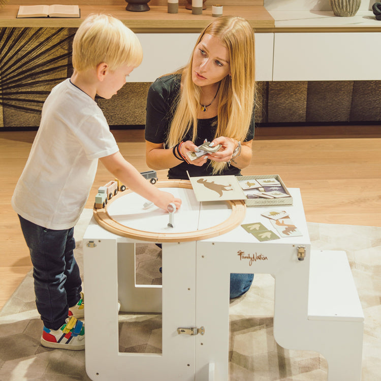 FAMILY NATION. Πύργος Εκμάθησης Montessori 2 σε 1 - Λευκό