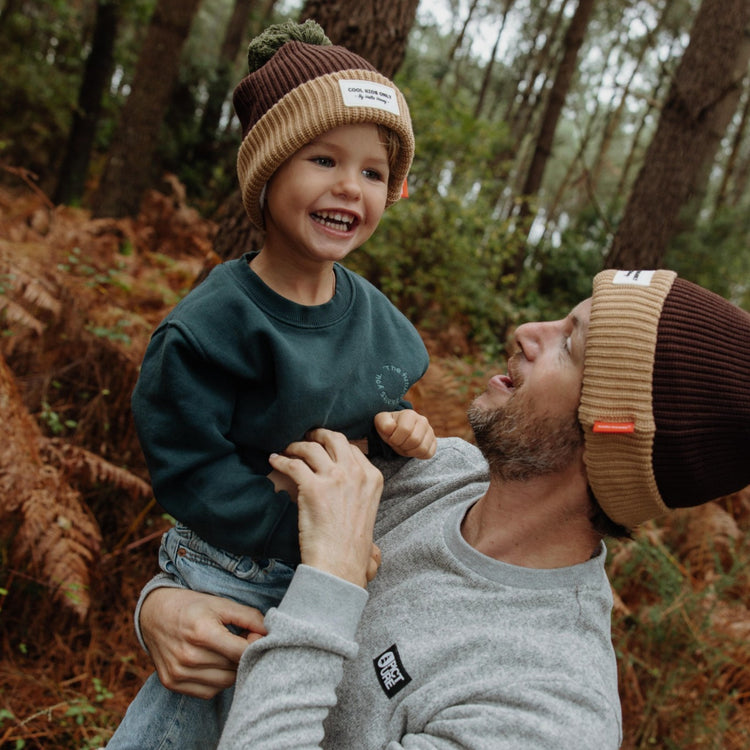 HELLO HOSSY. Color Block Pistachio dad beanie