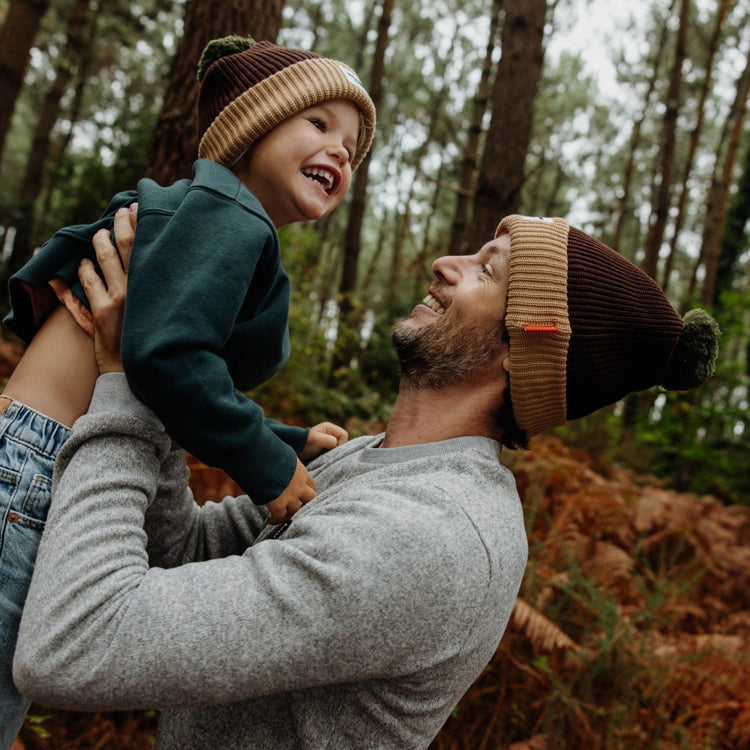 HELLO HOSSY. Color Block Pistachio dad beanie