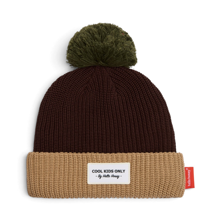 HELLO HOSSY. Color Block Pistachio beanie