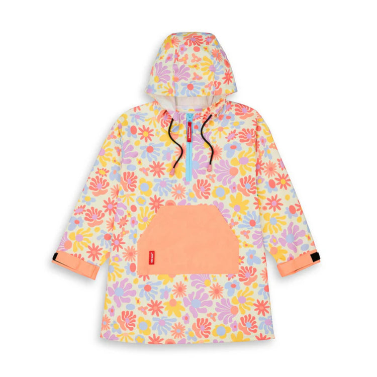 HELLO HOSSY. Poncho Retro Flowers - 7-9 years