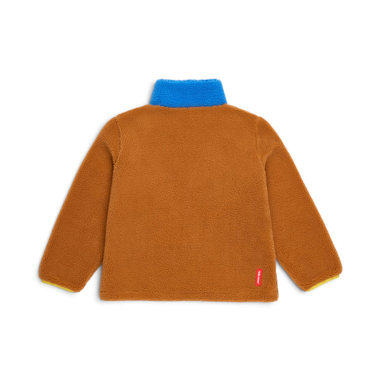 HELLO HOSSY. Fleece Jacket Blue Camel