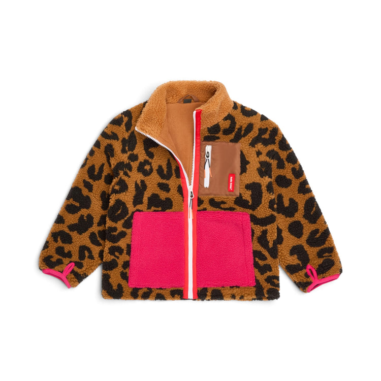 HELLO HOSSY. Fleece Jacket Leopard