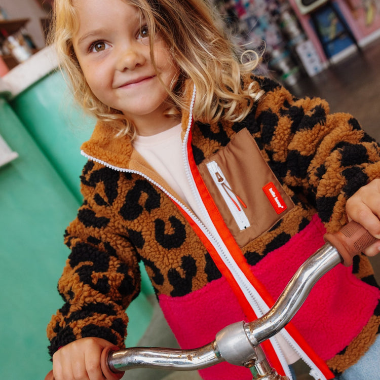 HELLO HOSSY. Fleece Jacket Leopard