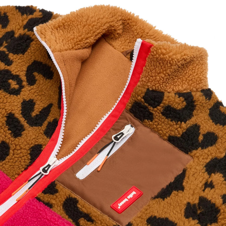 HELLO HOSSY. Fleece Jacket Leopard