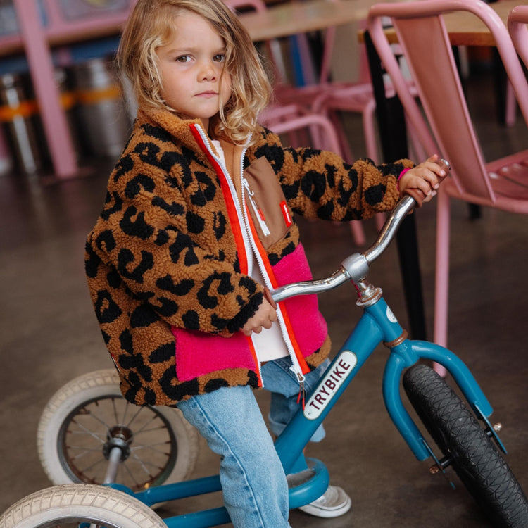 HELLO HOSSY. Fleece Jacket Leopard