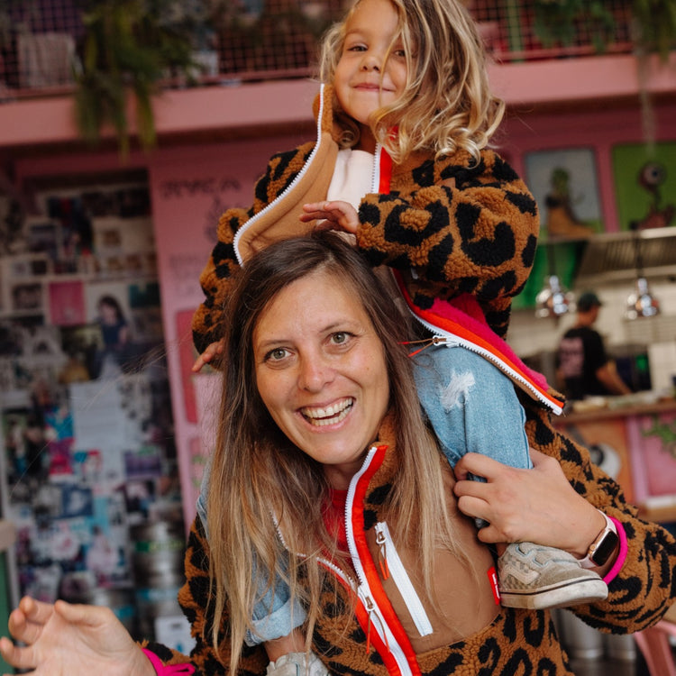 HELLO HOSSY. Fleece Jacket Leopard