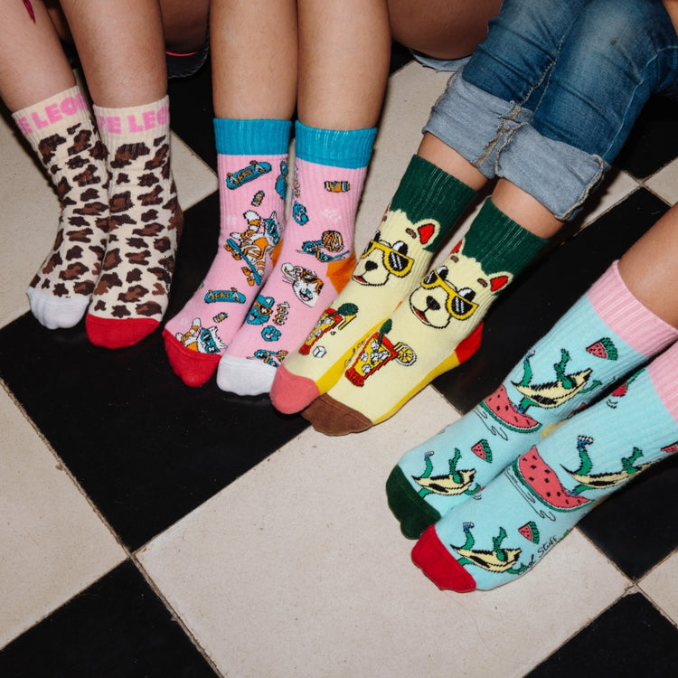 HELLO HOSSY. 4 Pack Socks Leopard