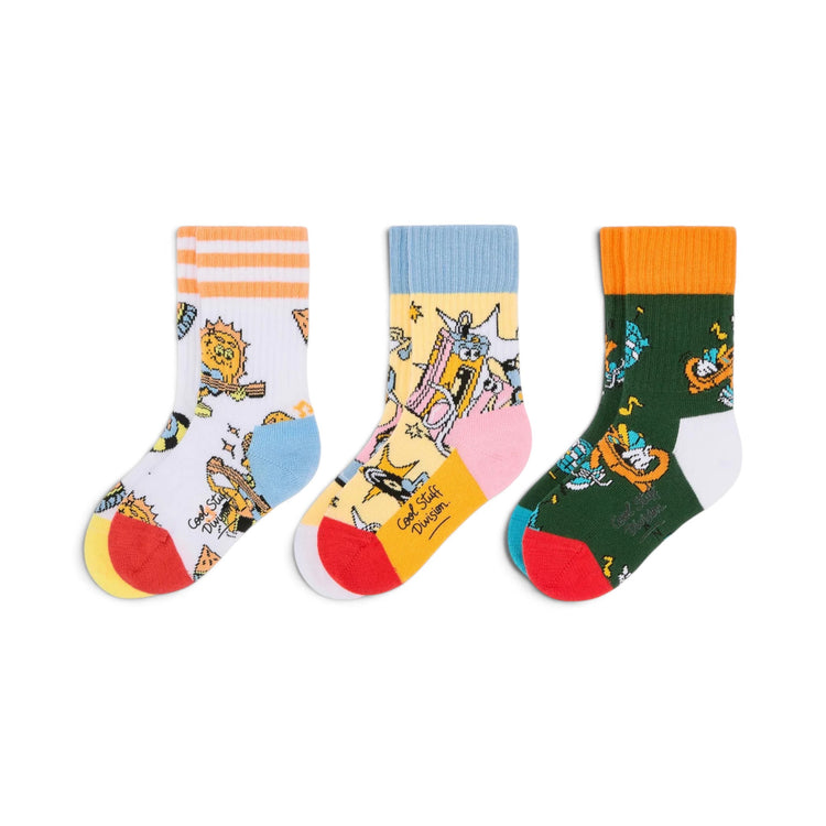 HELLO HOSSY. 3 Pack Socks Happy Beats