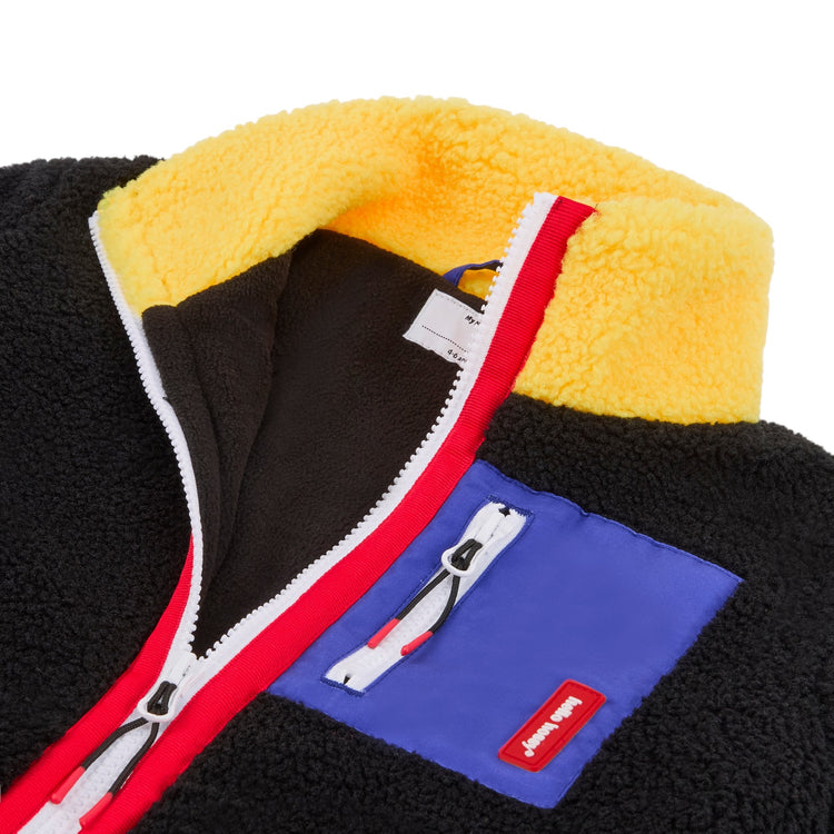 HELLO HOSSY. Fleece Jacket Midnight Lemon