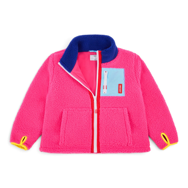 HELLO HOSSY. Fleece Jacket Fuchsia