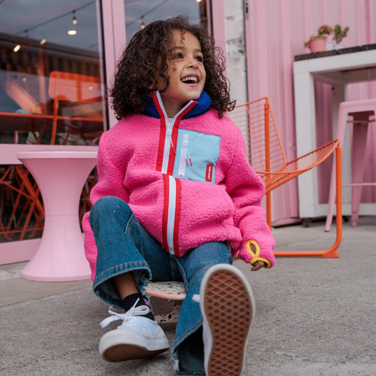 HELLO HOSSY. Fleece Jacket Fuchsia