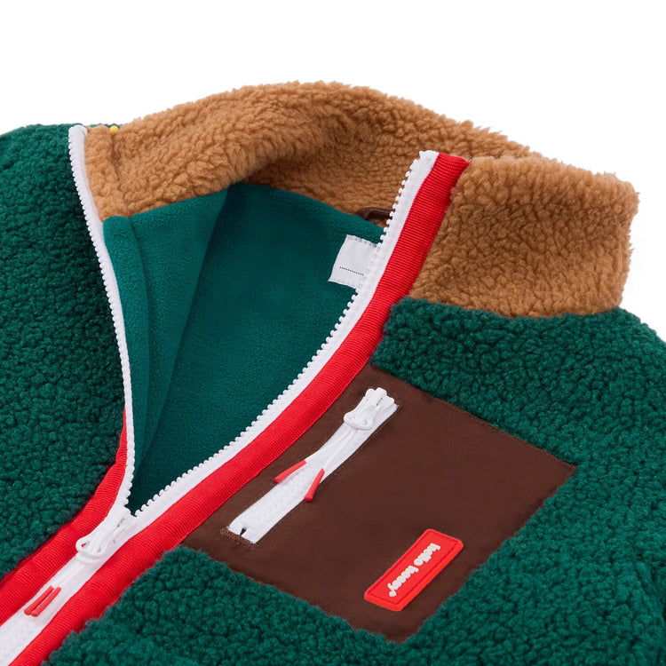 HELLO HOSSY. Fleece Jacket Duck Blue