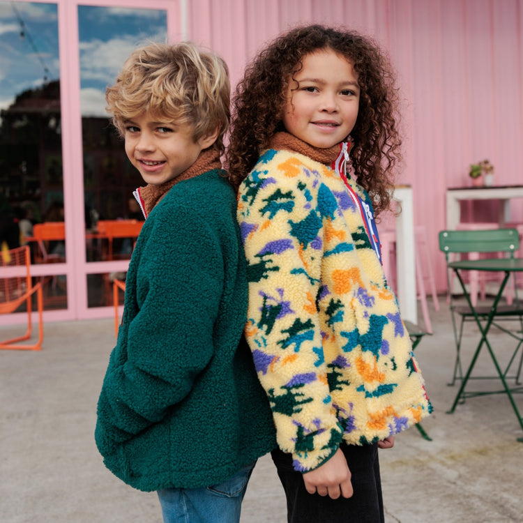HELLO HOSSY. Fleece Jacket Duck Blue