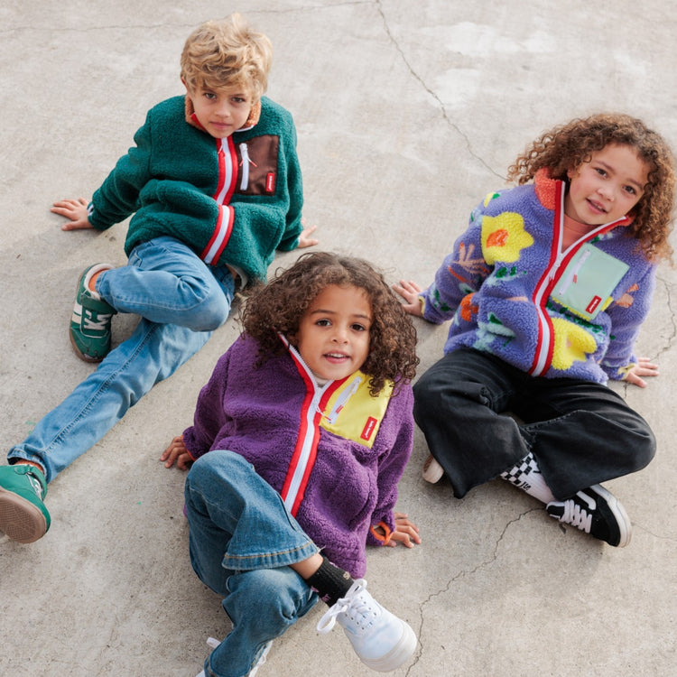 HELLO HOSSY. Fleece Jacket Duck Blue