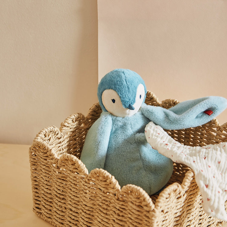 COMPLICES. Kissing plush Penguin Blue-green
