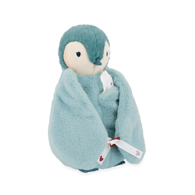 COMPLICES. Kissing plush Penguin Blue-green