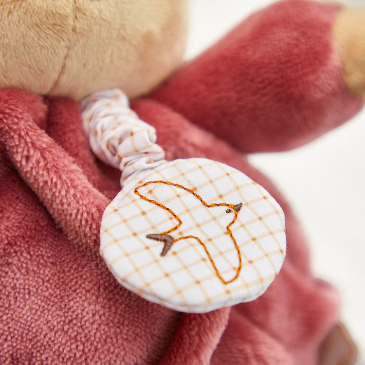 INTEMPOREL. Musical rabbit plush toy - Bordeaux 17cm