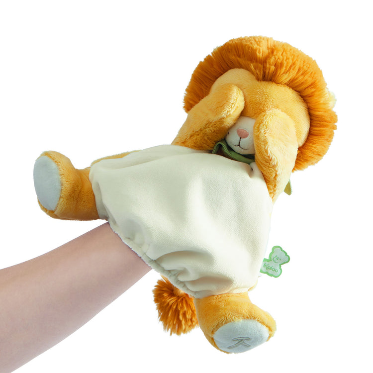 LES AMIS. Nougat Lion Puppet 24cm