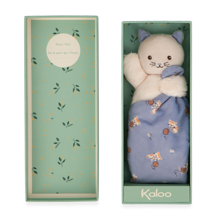 CARRE DOUCEUR. Doudou cat lilac