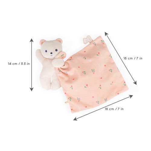 CARRE DOUCEUR. Doudou bear Leaves of Love 18cm
