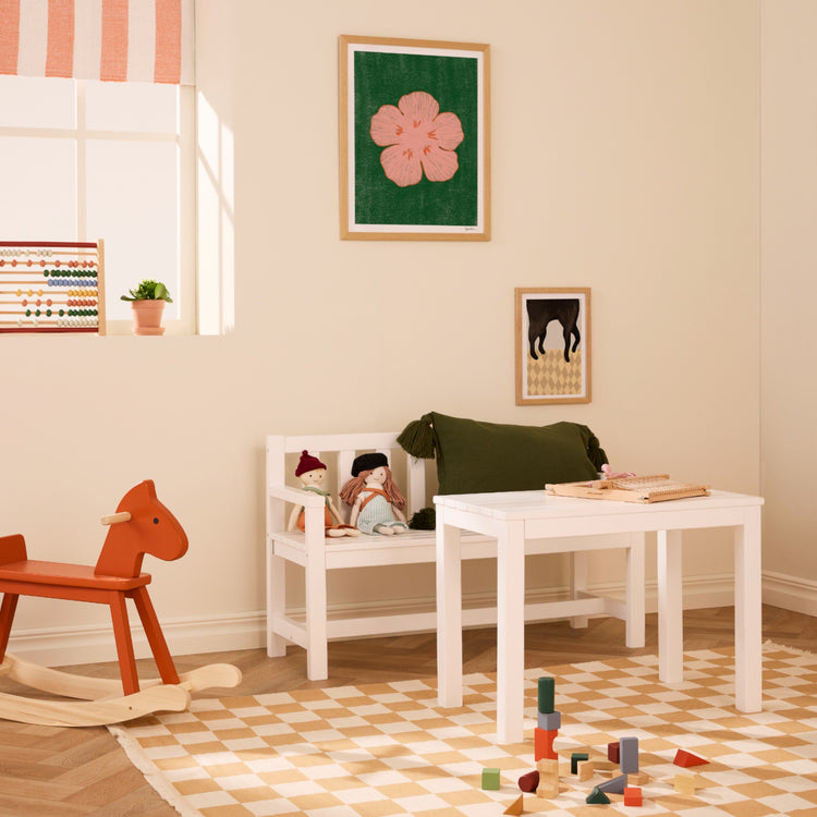 KIDS CONCEPT. Garden sofa and table set white