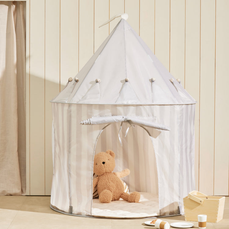 KIDS CONCEPT. Play tent stripe grey STAR