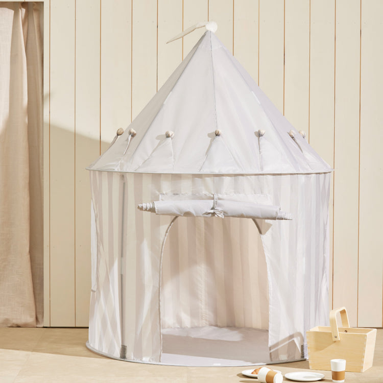 KIDS CONCEPT. Play tent stripe grey STAR