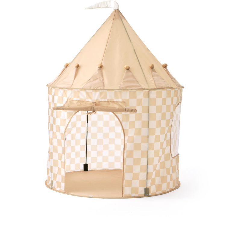 KIDS CONCEPT. Play tent check yellow STAR