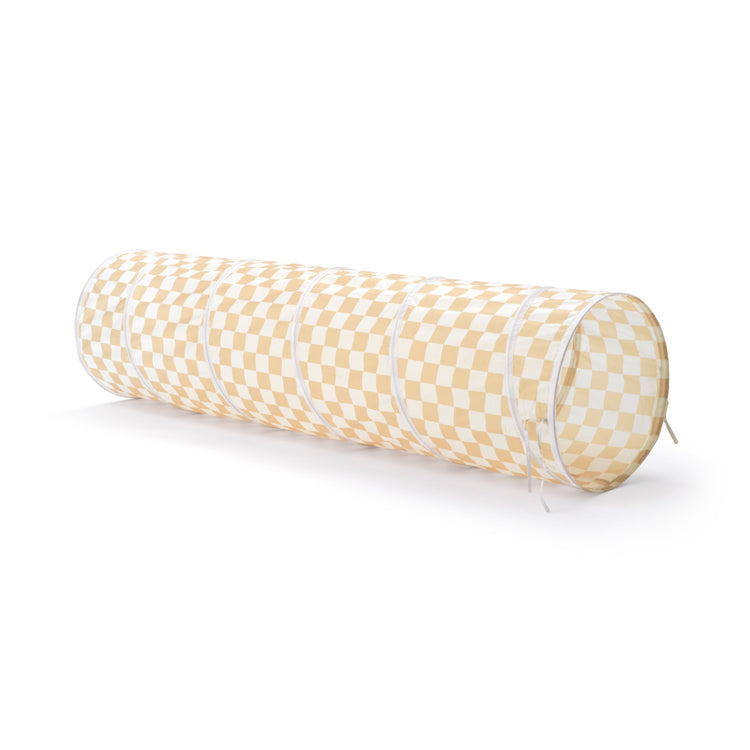 KIDS CONCEPT. Play tunnel check yellow