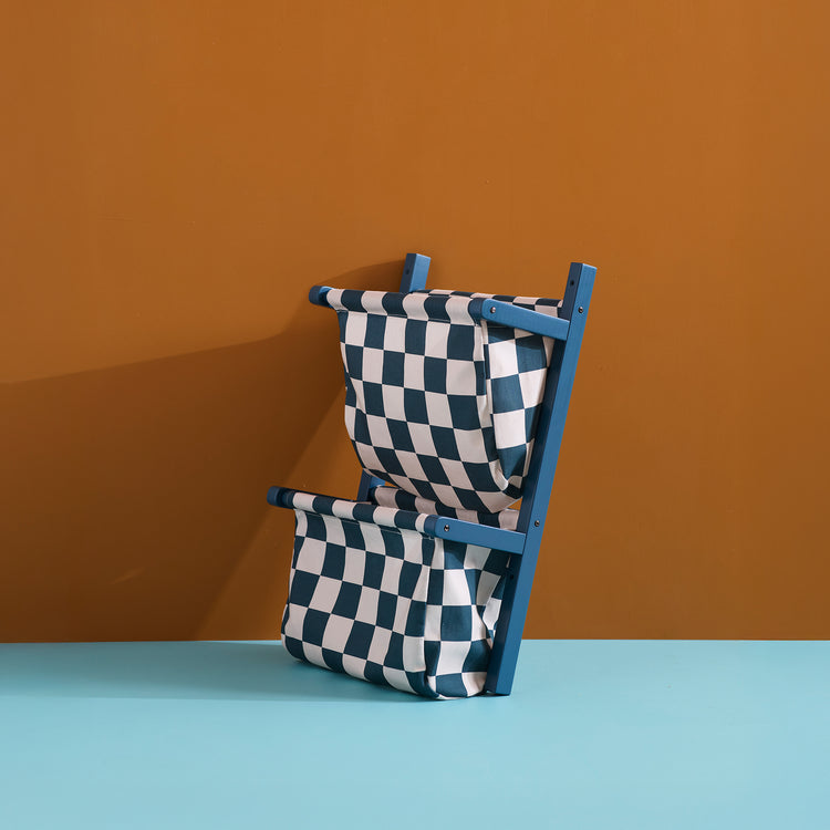 KIDS CONCEPT. Επιτοίχιο υφασμάτινο ράφι αποθήκευσης (πετρόλ-λευκό)