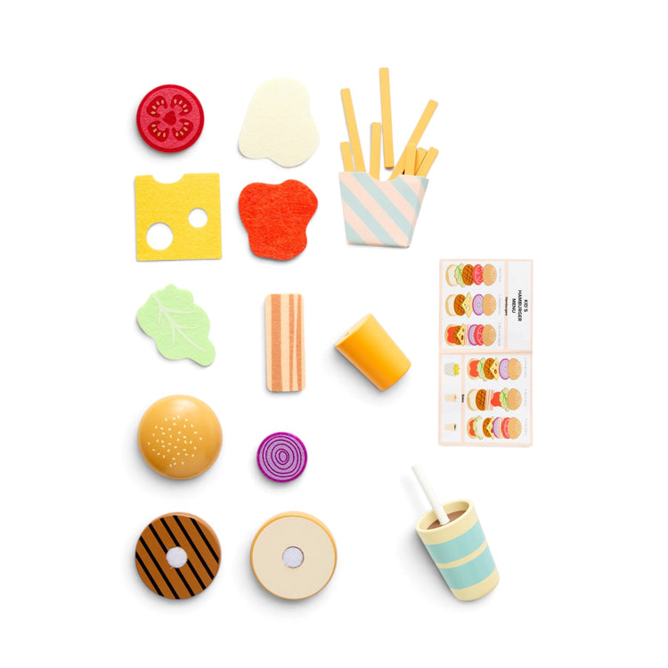 KIDS CONCEPT. Ξύλινο σετ παιχνιδιού Hamburger Menu