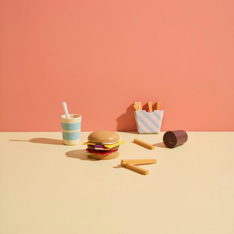 KIDS CONCEPT. Ξύλινο σετ παιχνιδιού Hamburger Menu