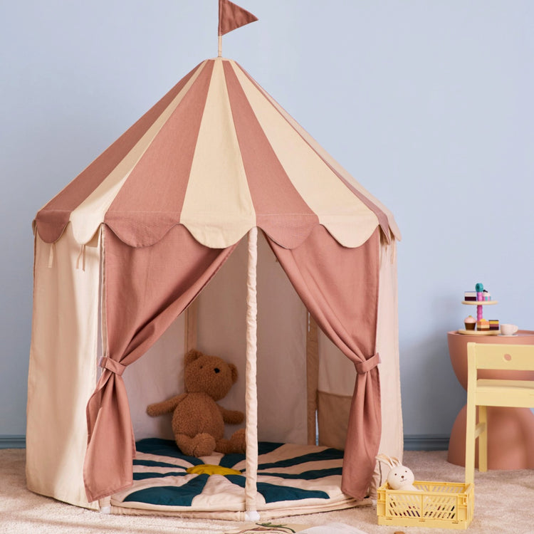 KIDS CONCEPT. Σκηνή παιχνιδιού (καφέ ριγέ)