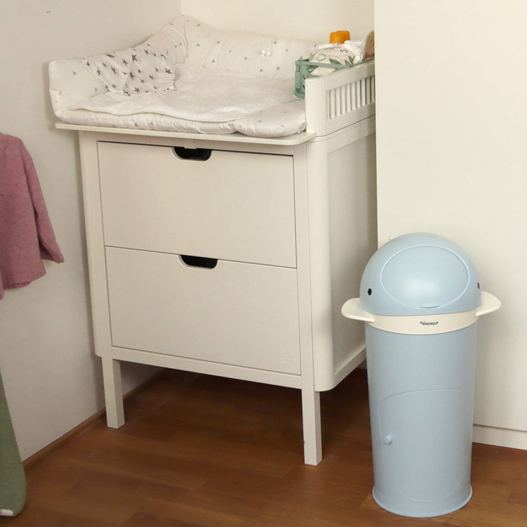 KINDSGUT. Diaper Bin Whale Light Blue