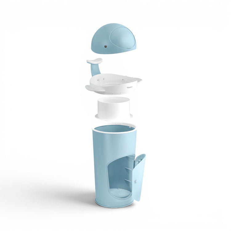 KINDSGUT. Diaper Bin Whale Light Blue