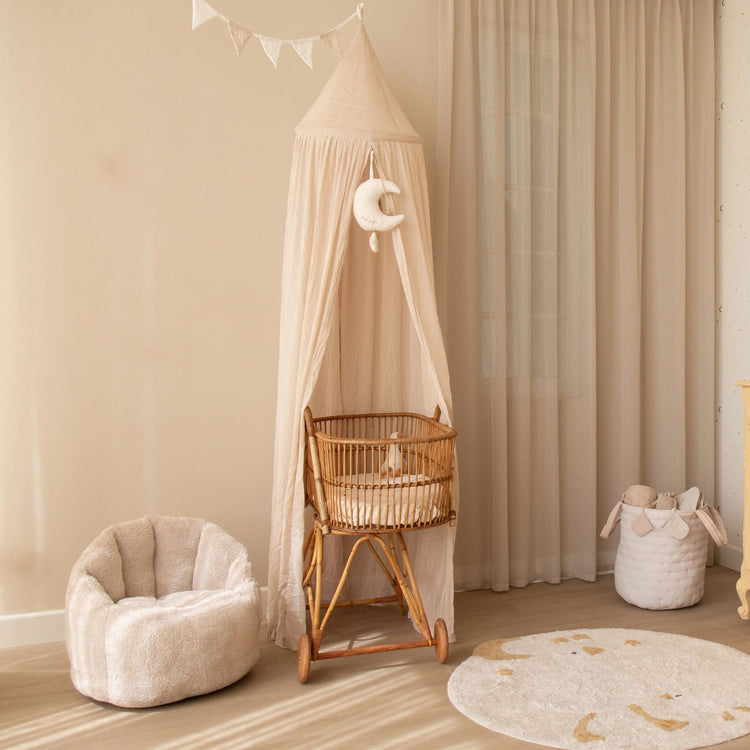 LITTLE DUTCH. Canopy muslin Pure Soft Beige 250x50